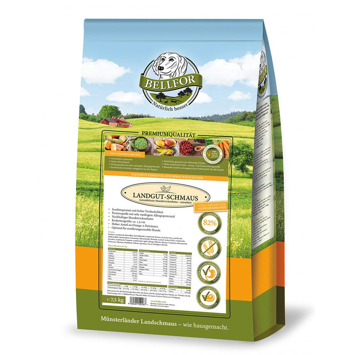 Bellfor dry food with insects, country estate feast
