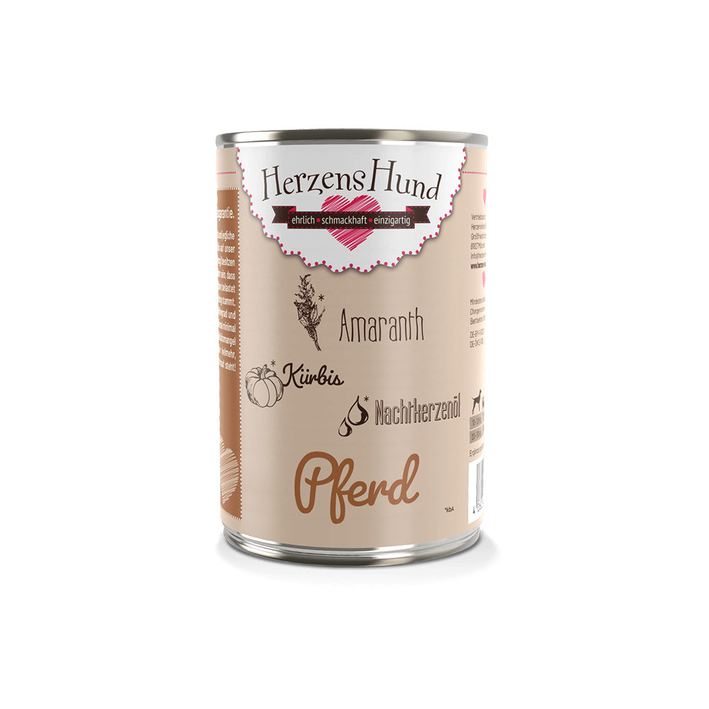 HerzensHund Pferd mit Amaranth - glutenfrei & hypoallergen - für Hunde – Nassfutter, Bild 4