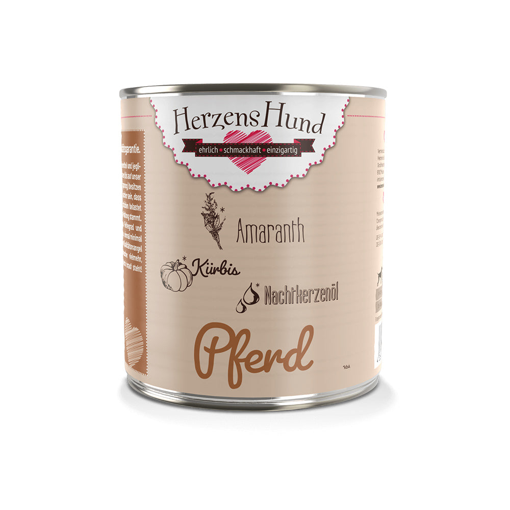 HerzensHund Pferd mit Amaranth - glutenfrei & hypoallergen - für Hunde – Nassfutter, Bild 6