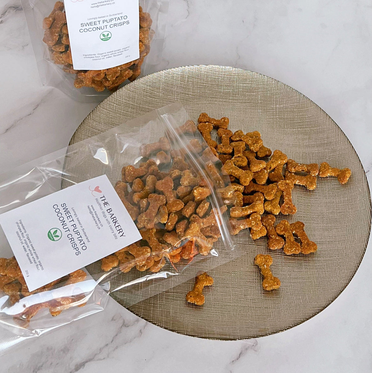Süsskartoffel-Kokos-Leckerli für Hunde, vegan, handgemacht in Lugano, Bild 4