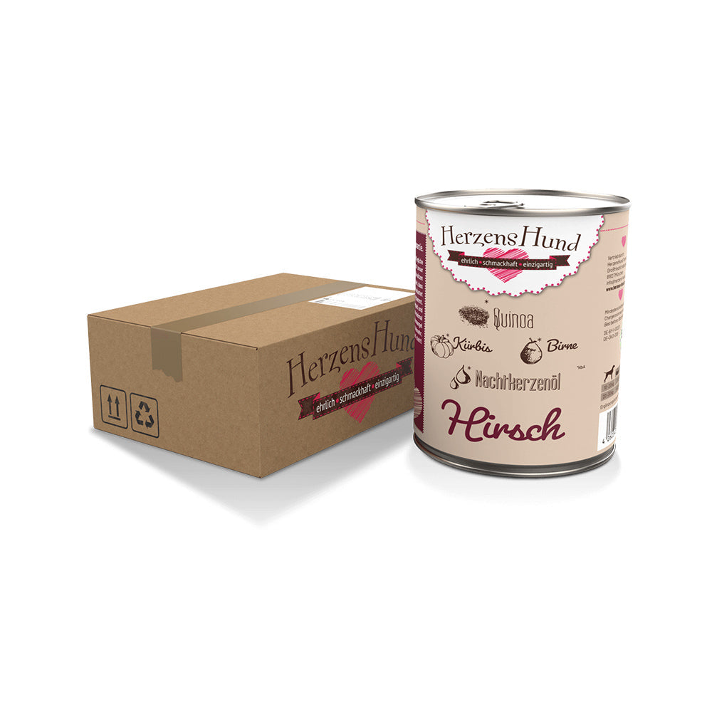 HerzensHund Hirsch mit Quinoa -glutenfrei- für Hunde – Nassfutter, Bild 2