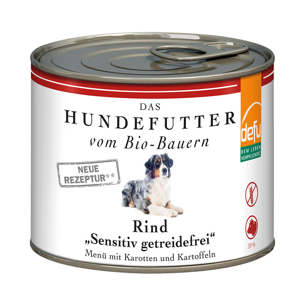 Defu Hund Rind "Sensitiv getreidefrei" – Nassfutter