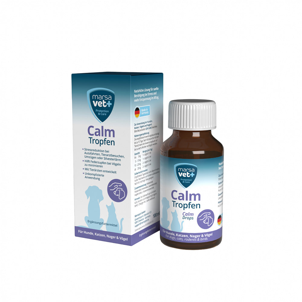 Marsavet Calm Tropfen - 100 ml – Ergänzungsfutter für Hunde