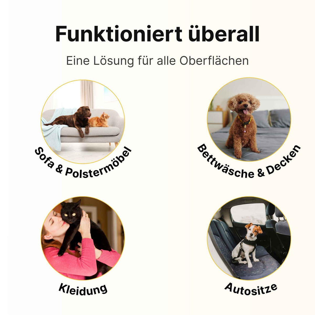 PolsterHeld® Fellmagnet - Tierhaarentferner für Sofa, Auto und Kleidung, Bild 2