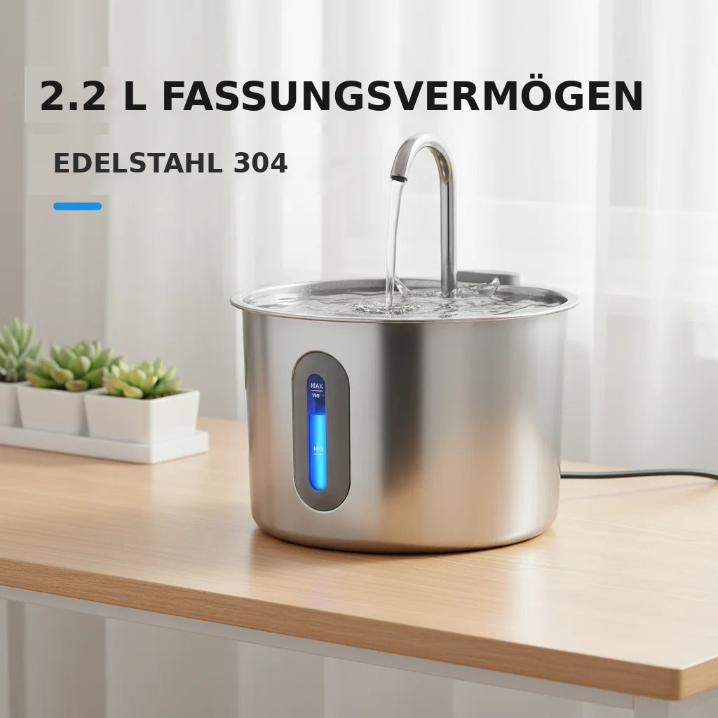 AquaVico Trinkbrunnen: 2.2 Liter Fassungsvermögen, Edelstahl 304