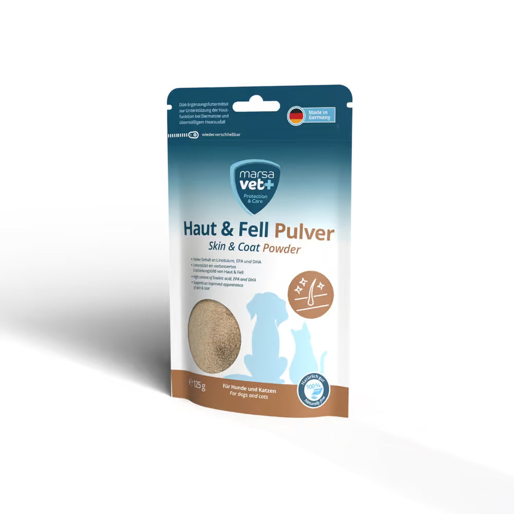 Marsavet Haut & Fell Pulver 120g – Ergänzungsfutter für Hunde