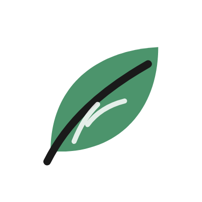 Green leaf, organic and without artificial additives