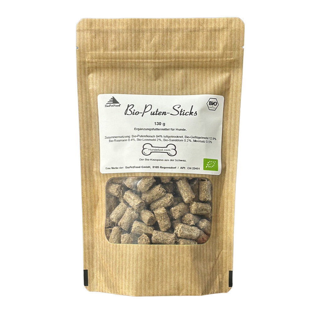 Hundelust Bio Puten-Sticks 130g – Snack