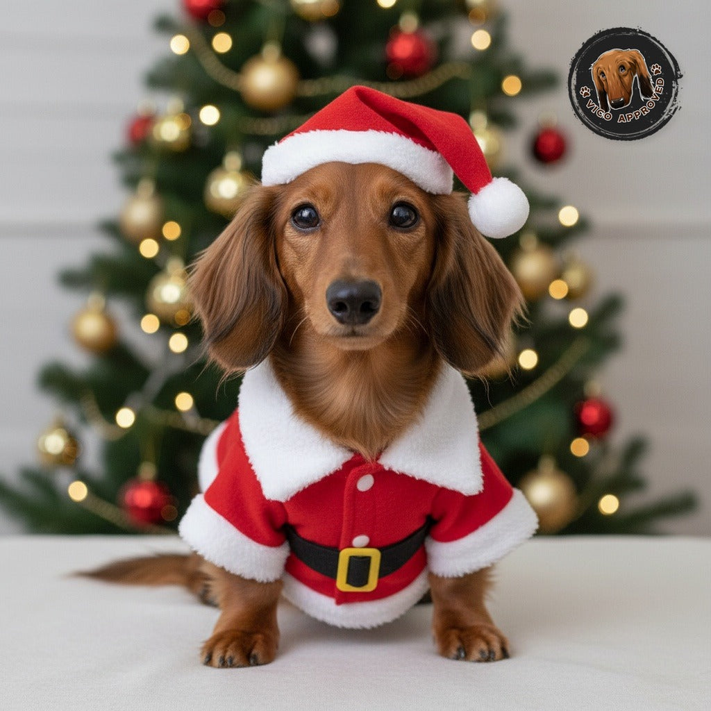 Vico im SantaPaw Weihnachtsoverall