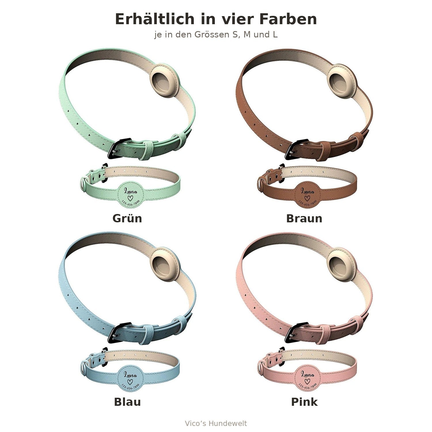 VicoTrack – Das intelligente Hundehalsband (personalisierbar) - Vico's Hundewelt (8508310835166)